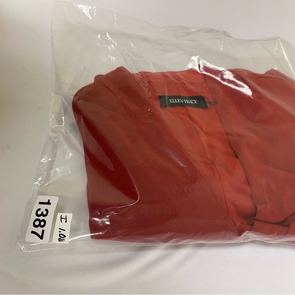 Ellen Tracy Rust Color Long Sleeve Dress - Picture 10 of 10